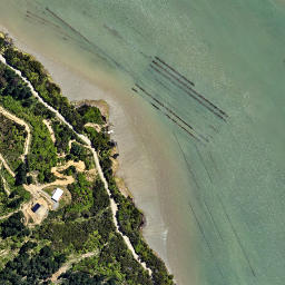 Satellite imagery of Kaiuma Point, NZ