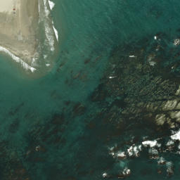 Satellite imagery of Flat Point, NZ