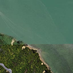 Satellite imagery of Okahoka Point, NZ
