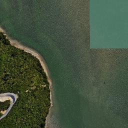 Satellite imagery of Okahoka Point, NZ