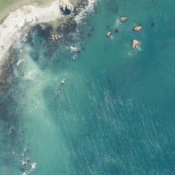 Satellite imagery of Honeycomb Rock, NZ