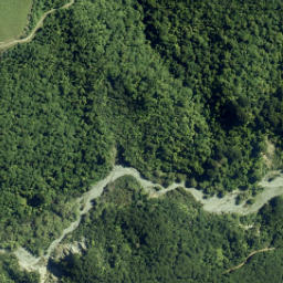 Satellite imagery of Putangirua Pinnacles, NZ