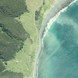 Satellite imagery of Te Rakauwhakamataku Point, NZ
