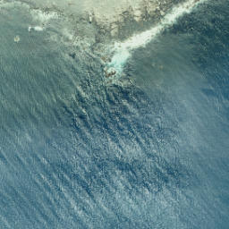 Satellite imagery of Cod Rocks, NZ