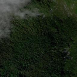 Satellite imagery of Mount Strahan, AU