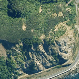 Satellite imagery of Ohau Point, NZ