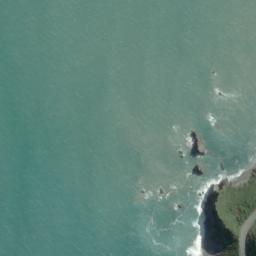 Satellite imagery of Seventeen Mile Bluff, NZ