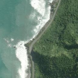 Satellite imagery of Fourteen Mile Bluff, NZ