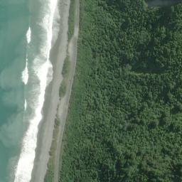 Satellite imagery of Fourteen Mile Bluff, NZ