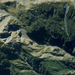 Satellite imagery of Te Rakaomaru Spur, NZ