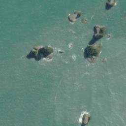 Satellite imagery of Nine Mile Bluff, NZ