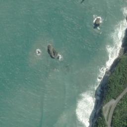 Satellite imagery of Nine Mile Bluff, NZ