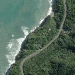 Satellite imagery of Nine Mile Bluff, NZ
