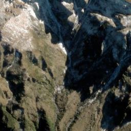 Satellite imagery of Razorback Ridge, NZ