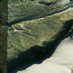 Satellite imagery of Cascade Rock, NZ