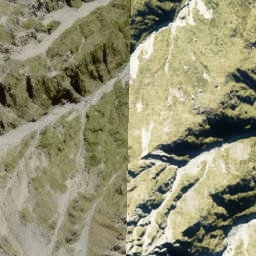 Satellite imagery of Donovan Ridge, NZ