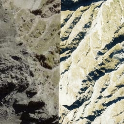 Satellite imagery of Donovan Ridge, NZ