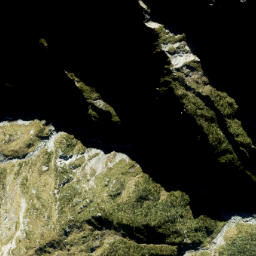Satellite imagery of Cabot Ridge, NZ