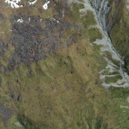 Satellite imagery of Whirlwind Spur, NZ