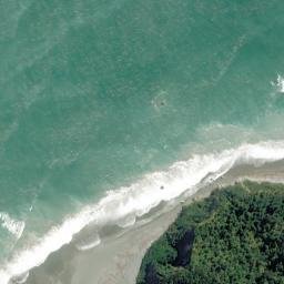 Satellite imagery of Waiho Bluff, NZ