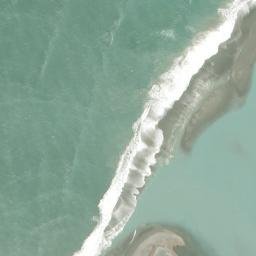 Satellite imagery of Waiho Bluff, NZ