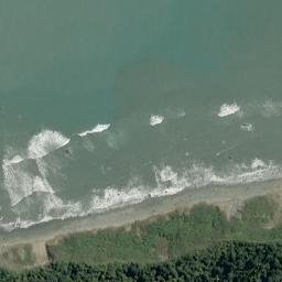 Satellite imagery of Waikohai Bluff, NZ