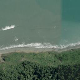 Satellite imagery of Waikohai Bluff, NZ