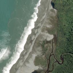 Satellite imagery of Saltwater Bluff, NZ