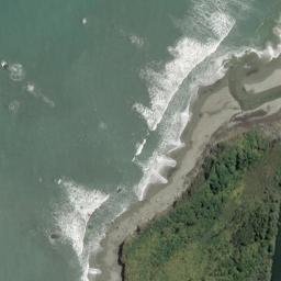 Satellite imagery of Saltwater Bluff, NZ
