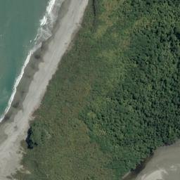 Satellite imagery of Karangarua Bluff, NZ