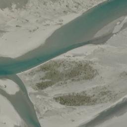 Satellite imagery of Karangarua Bluff, NZ