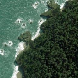 Satellite imagery of Piakatu Point, NZ