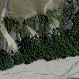 Satellite imagery of Butlers 'V' Hut, NZ