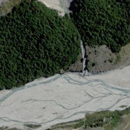 Satellite imagery of Butlers 'V' Hut, NZ