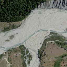Satellite imagery of Butlers 'V' Hut, NZ