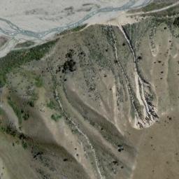 Satellite imagery of Butlers 'V' Hut, NZ