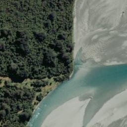 Satellite imagery of Eighteen Mile Bluff, NZ