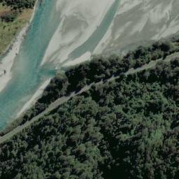 Satellite imagery of Eighteen Mile Bluff, NZ