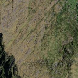 Satellite imagery of Bannister Precipices, NZ