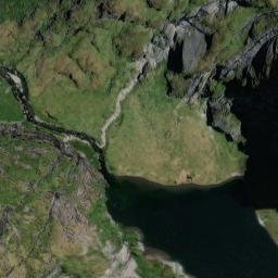 Satellite imagery of Bannister Precipices, NZ