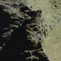 Satellite imagery of Bannister Precipices, NZ
