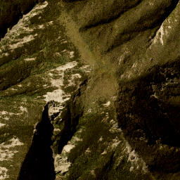 Satellite imagery of Coxfoot Spur, NZ