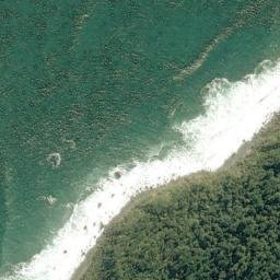 Satellite imagery of Iron Bar Point, NZ