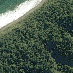 Satellite imagery of Iron Bar Point, NZ