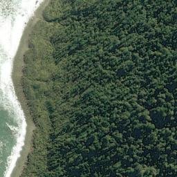 Satellite imagery of Iron Bar Point, NZ