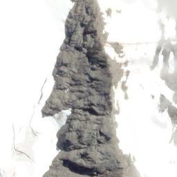Satellite imagery of Tantalus Rock, NZ