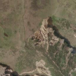 Satellite imagery of Clay Cliffs, NZ