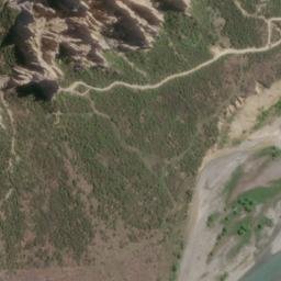 Satellite imagery of Clay Cliffs, NZ