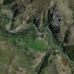 Satellite imagery of Macdonalds Spur, NZ