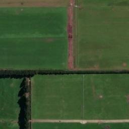 Satellite imagery of 45th Parallel marker, NZ